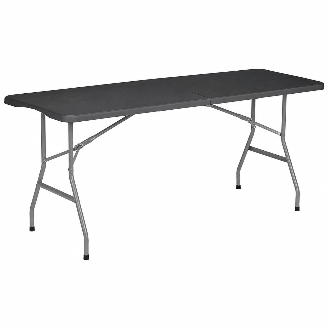 Klapptisch für Garten 180x74 cm, Tragbar mit Griff, Campingtisch in Schwarz