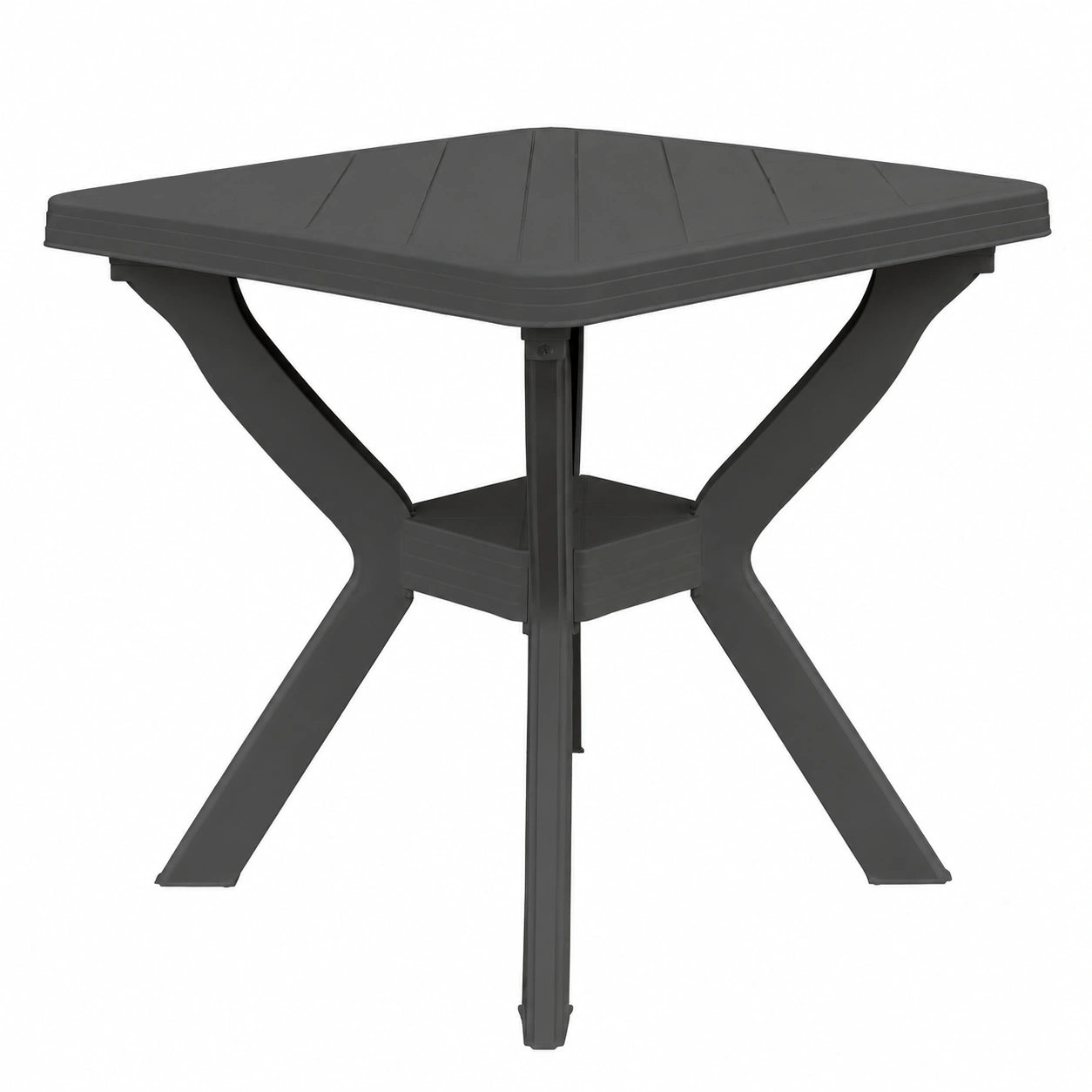 Quadratischer Kunststoff-Gartentisch 70 cm in Anthrazit – Klassischer Outdoor-Camping- und Balkontisch