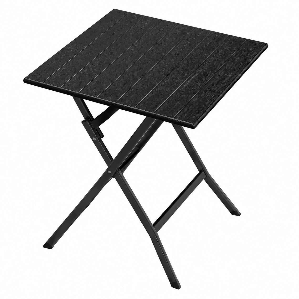 eSituro Wetterfester Klapp-Gartentisch für Balkon und Terrasse, 62x62cm, belastbar bis 50kg, Schwarz