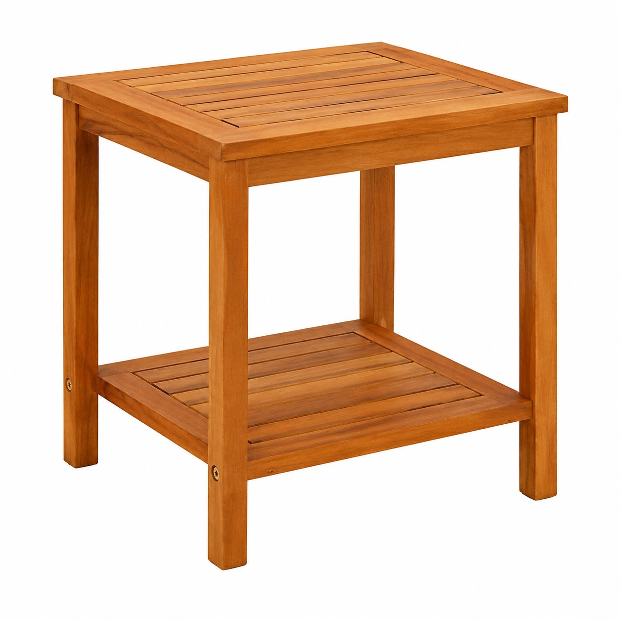 Moderner Couchtisch aus Akazienholz für Garten und Balkon, 50x35x45 cm