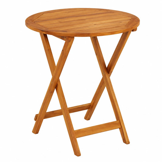 Klapptisch aus Massivem Akazienholz für Garten und Terrasse, 70 cm