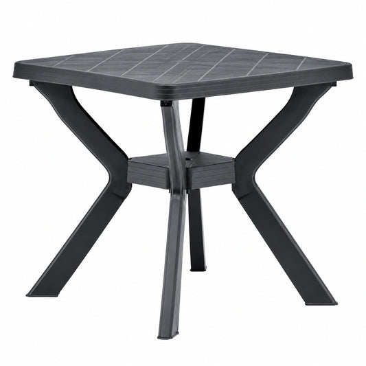 Stabiler Outdoor-Campingtisch aus Kunststoff, 70x70cm, Anthrazit