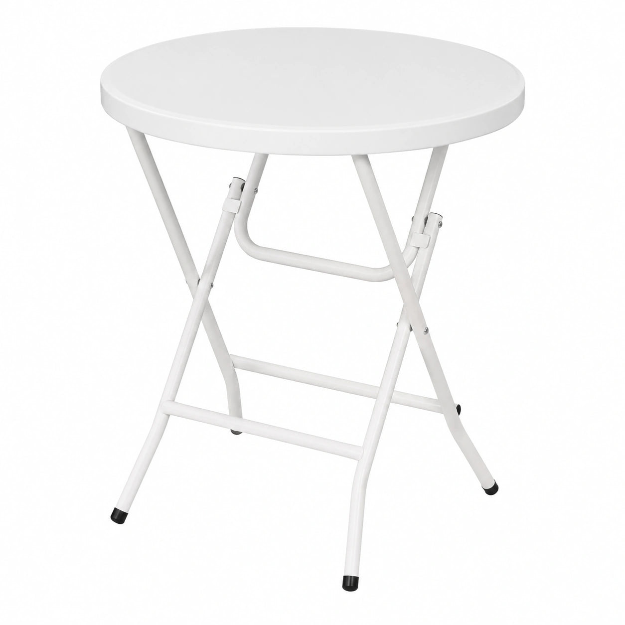 YITAHOME 80 cm Klapptisch für Garten, Balkon & Camping, Wetterfest, Outdoor geeignet, Rostfreier Metallrahmen, Weiß