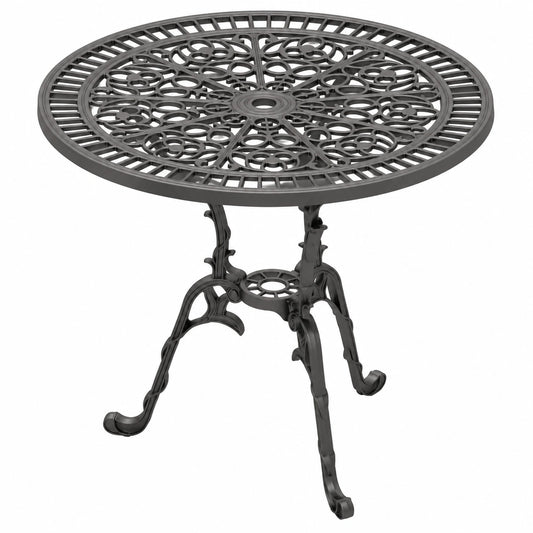 Runder Gartentisch aus Gusseisen für Terrasse und Balkon, 75 cm
