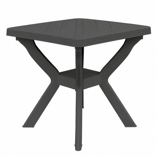 Quadratischer Kunststoff-Gartentisch 70 cm in Anthrazit – Klassischer Outdoor-Camping- und Balkontisch