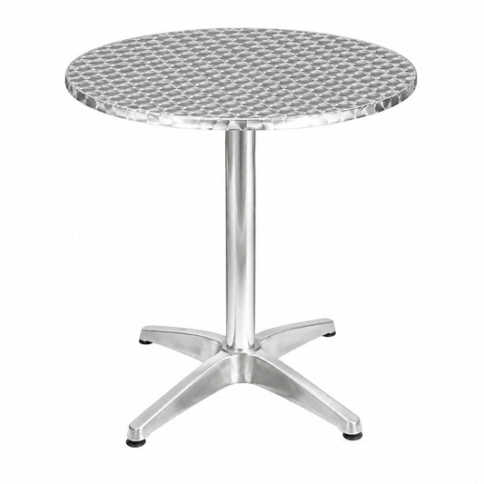 Runder Aluminium-Gartentisch, Wetterfest und Pflegeleicht, Ø 70cm für Terrasse und Balkon