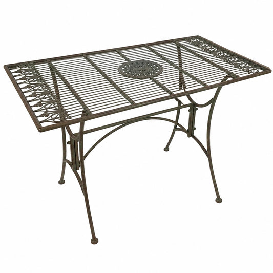 Crispe Gartentisch Almeria 130x80 cm im Landhausstil, antikgrün, wetterfest
