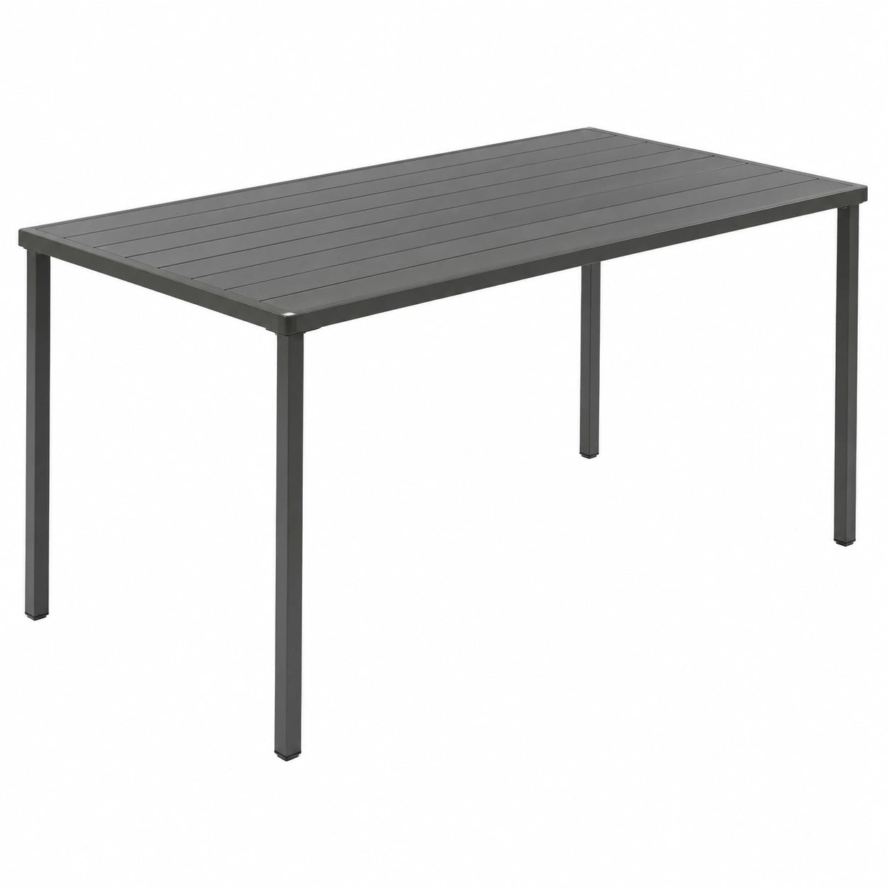 IDIMEX Wetterfester Gartentisch Azalea für 6 Personen, 140x80cm, Grau – Robuster Outdoor-Tisch für Balkon und Terrasse